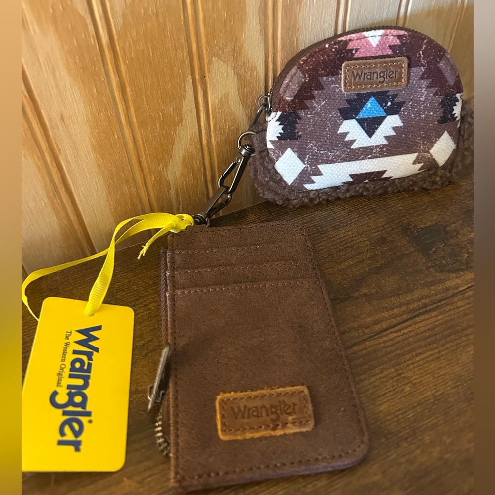 Wrangler Brown Wallet and Tribal Coin Purse